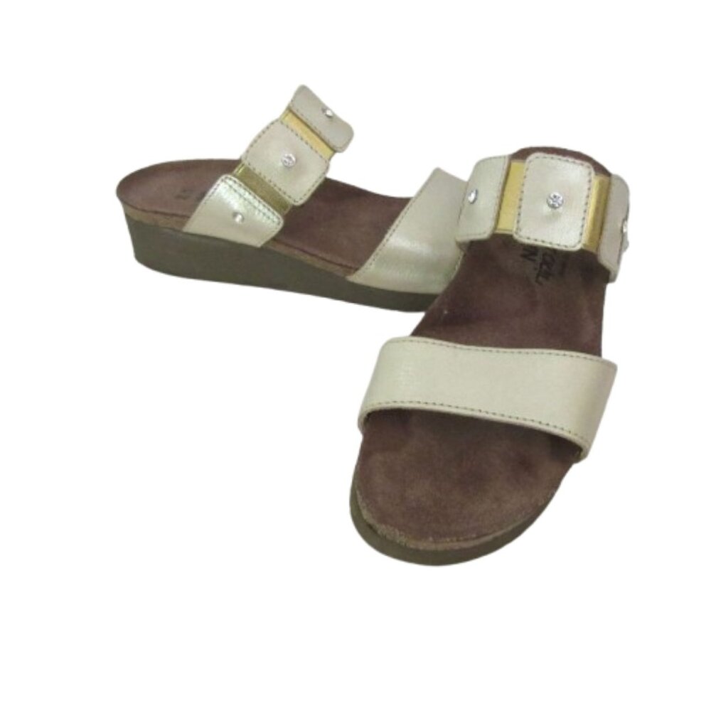 Naot Ashley Slip On Sandals W Gold Threads Size 36 Or 5m